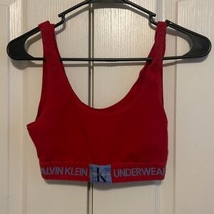 Calvin Klein Vibrant Red Sports Bra
